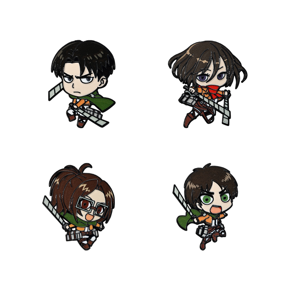 4pcs Survey Corps Enamel Pin S - Levi Jewelry & Watches Inc 리뷰 및 가격