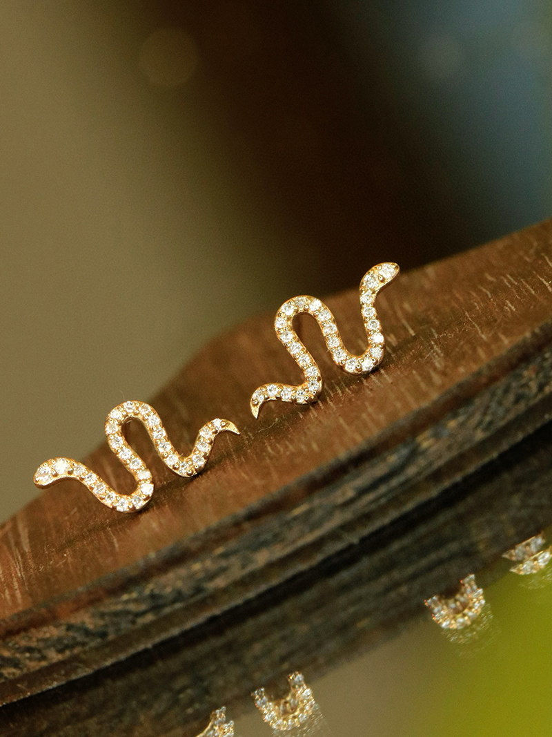 LUOWEND 100% 18K White/Yellow  - Diamond Stud Earrings 리뷰 및 가격
