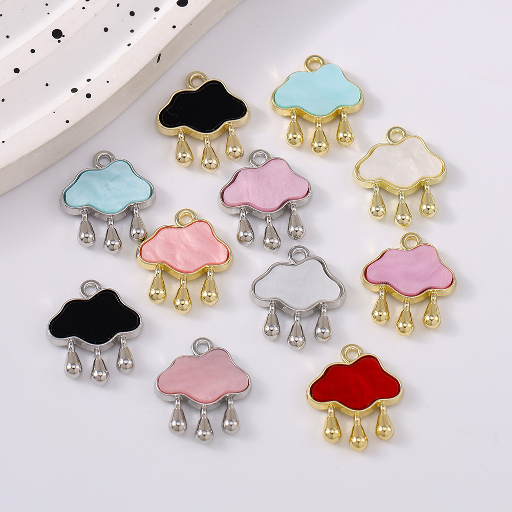 5pcs Cute Gemstone Cloud Raind - Moon Star Earrings 리뷰 및 가격