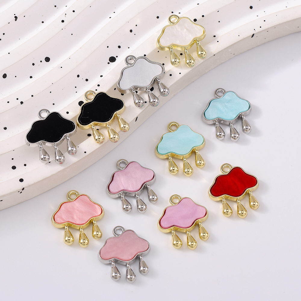 5pcs Cute Gemstone Cloud Raind - Moon Star Earrings 리뷰 및 가격