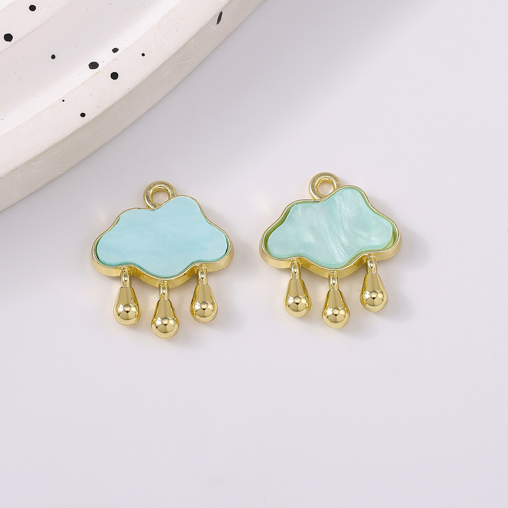 5pcs Cute Gemstone Cloud Raind - Moon Star Earrings 리뷰 및 가격