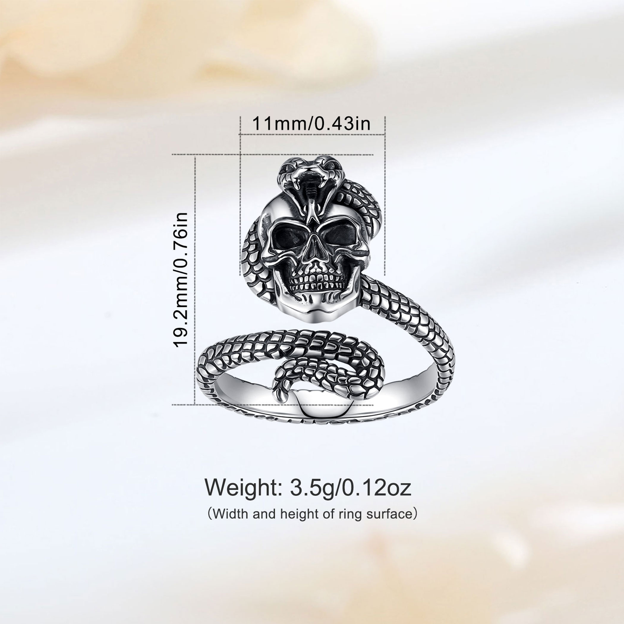 Eudora 925 Sterling Silver Sna - Gothic Skull Ring 리뷰 및 가격