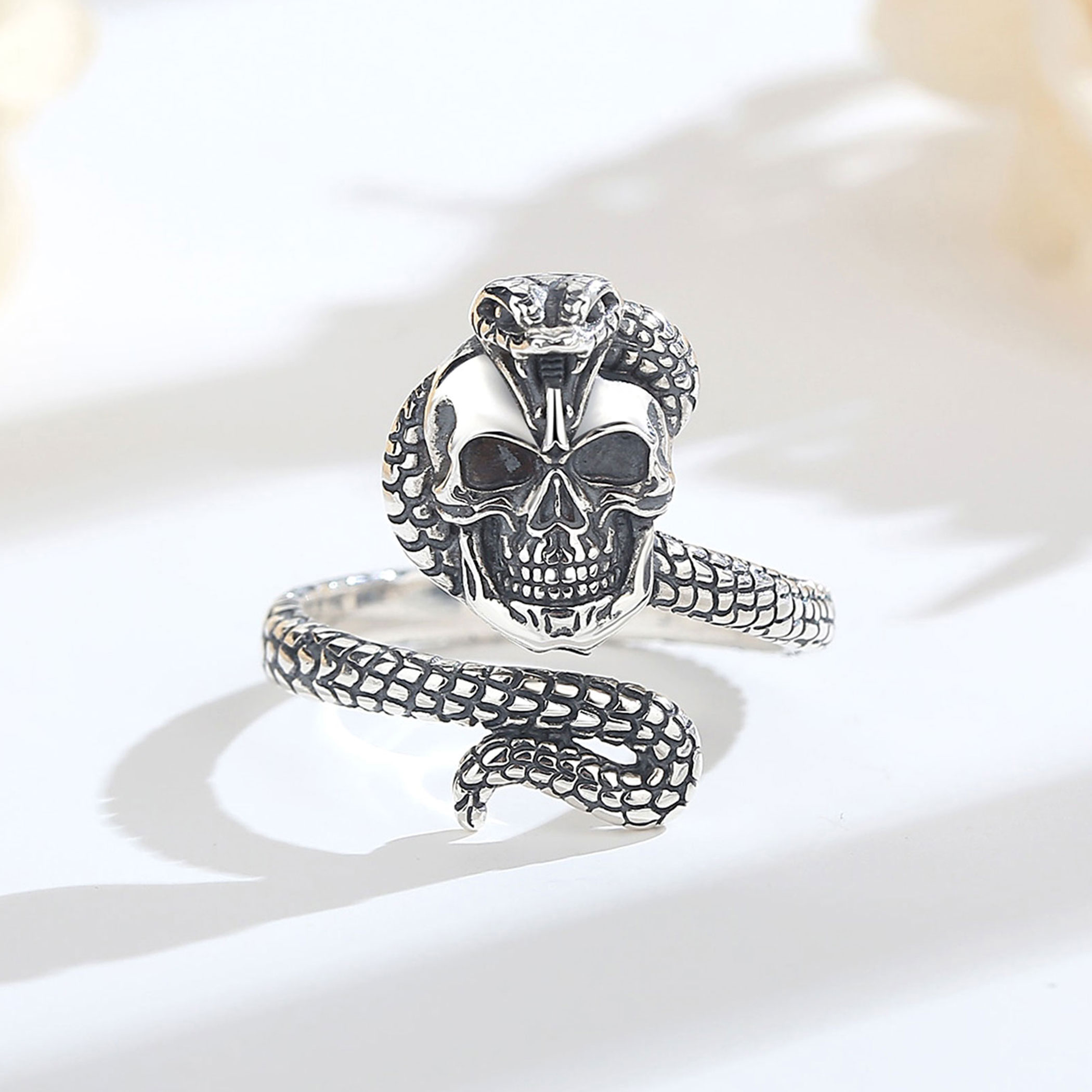 Eudora 925 Sterling Silver Sna - Gothic Skull Ring 리뷰 및 가격