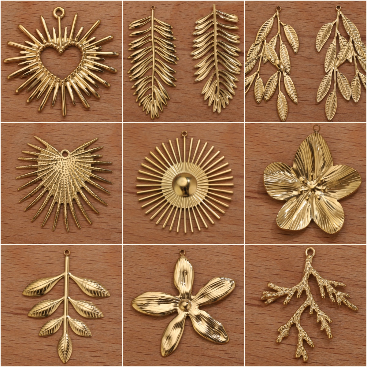 5pcs Stainless Steel Flower Ch - Moon Star Earrings 리뷰 및 가격