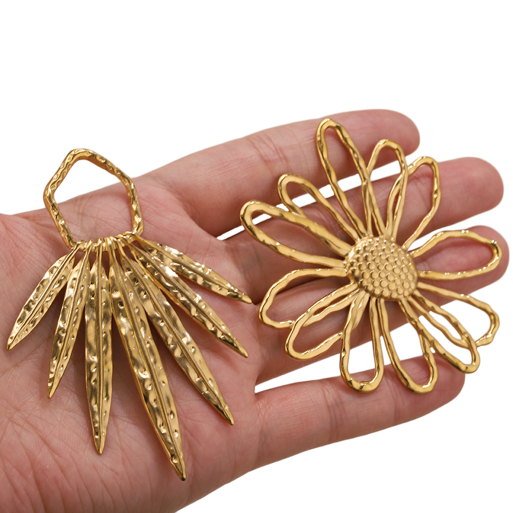 5pcs Stainless Steel Flower Ch - Moon Star Earrings 리뷰 및 가격