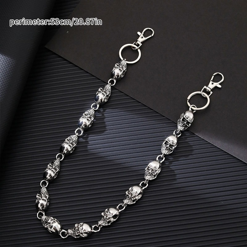 Skull Keychain Wallet Chain, P - Gothic Skull Ring 리뷰 및 가격