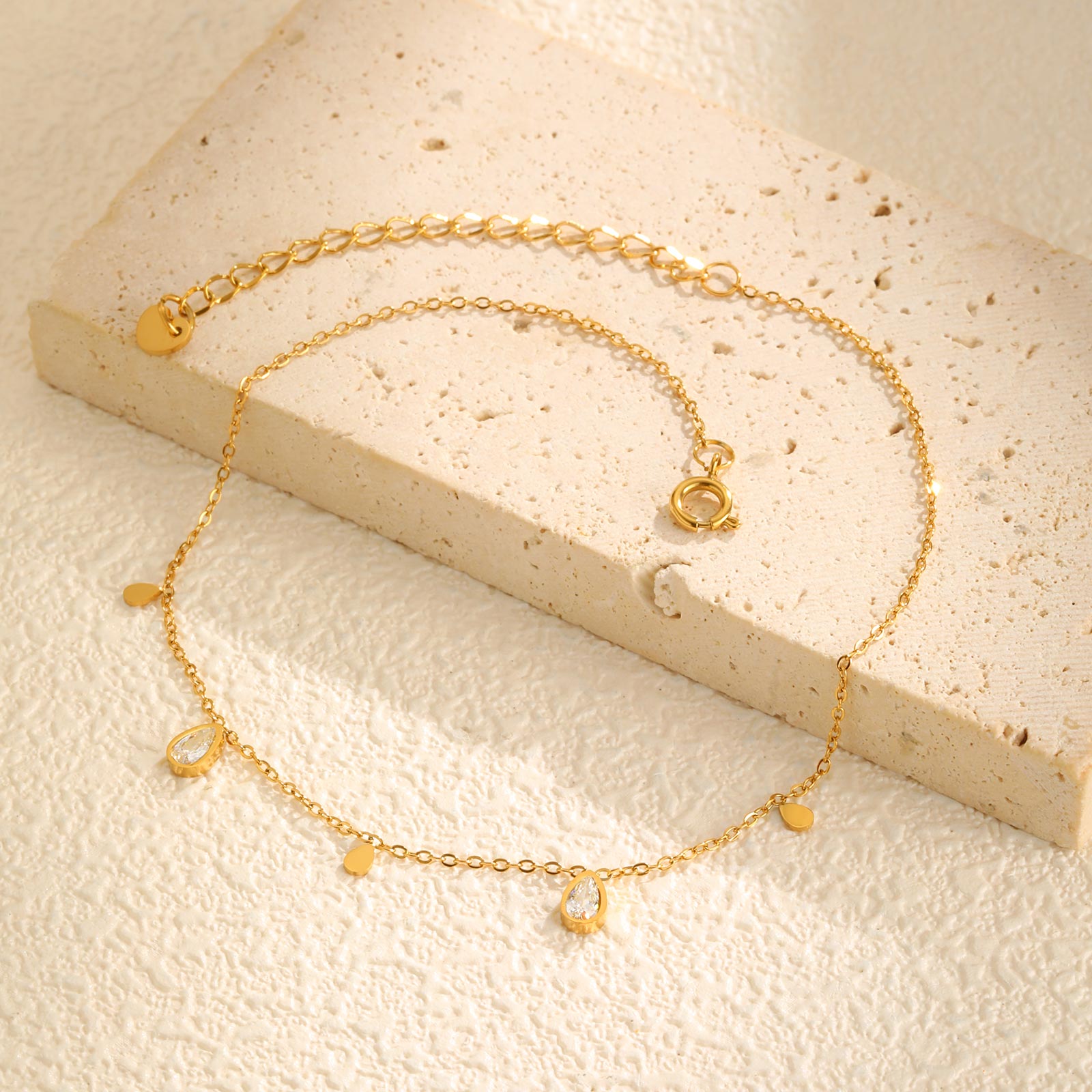 Dainty Water Drop Zircon Ankle - Jc Jewelry & Watches Photos 리뷰 및 가격