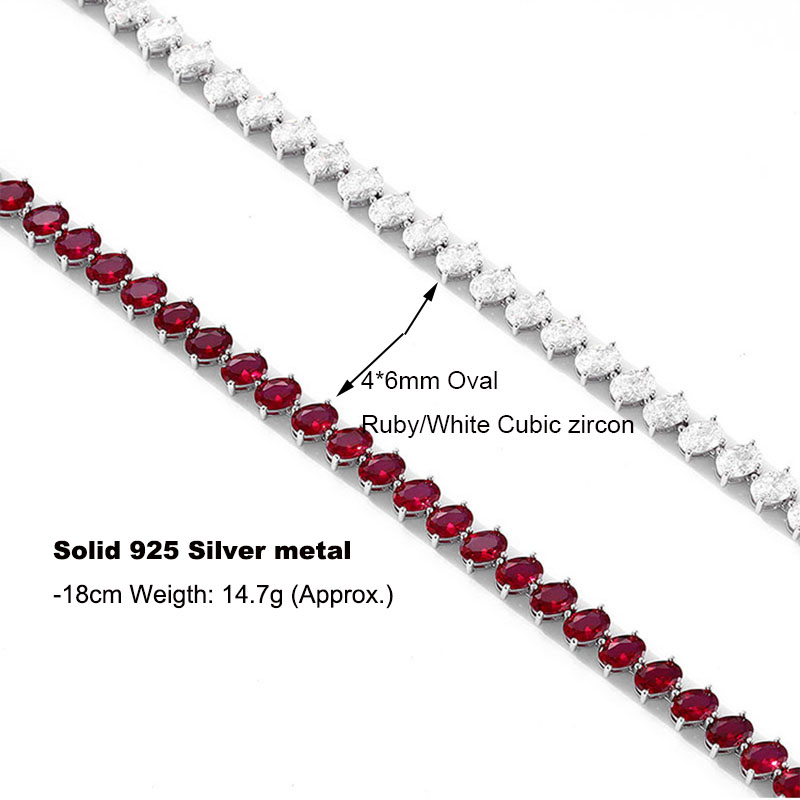 Real 925 Fine Jewelry Pave 4*6 - Tennis Bracelet Cubic 리뷰 및 가격