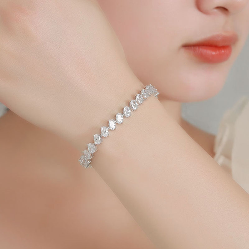 Real 925 Fine Jewelry Pave 4*6 - Tennis Bracelet Cubic 리뷰 및 가격