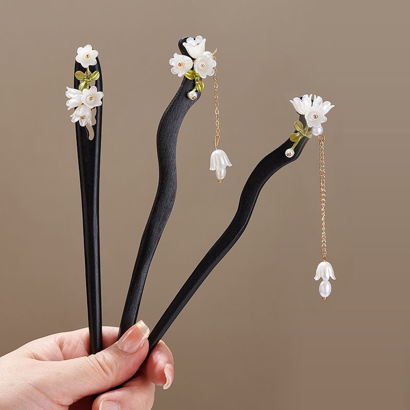 Wooden Flower Hairpin Vintage  - Shop Jewelry & Watches Near Me 리뷰 및 가격