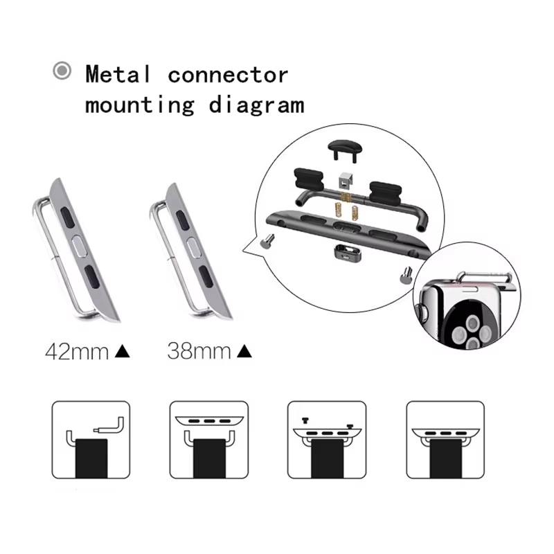 2pcs Stainless Steel Connector - Jewelry Stores Watches 리뷰 및 가격