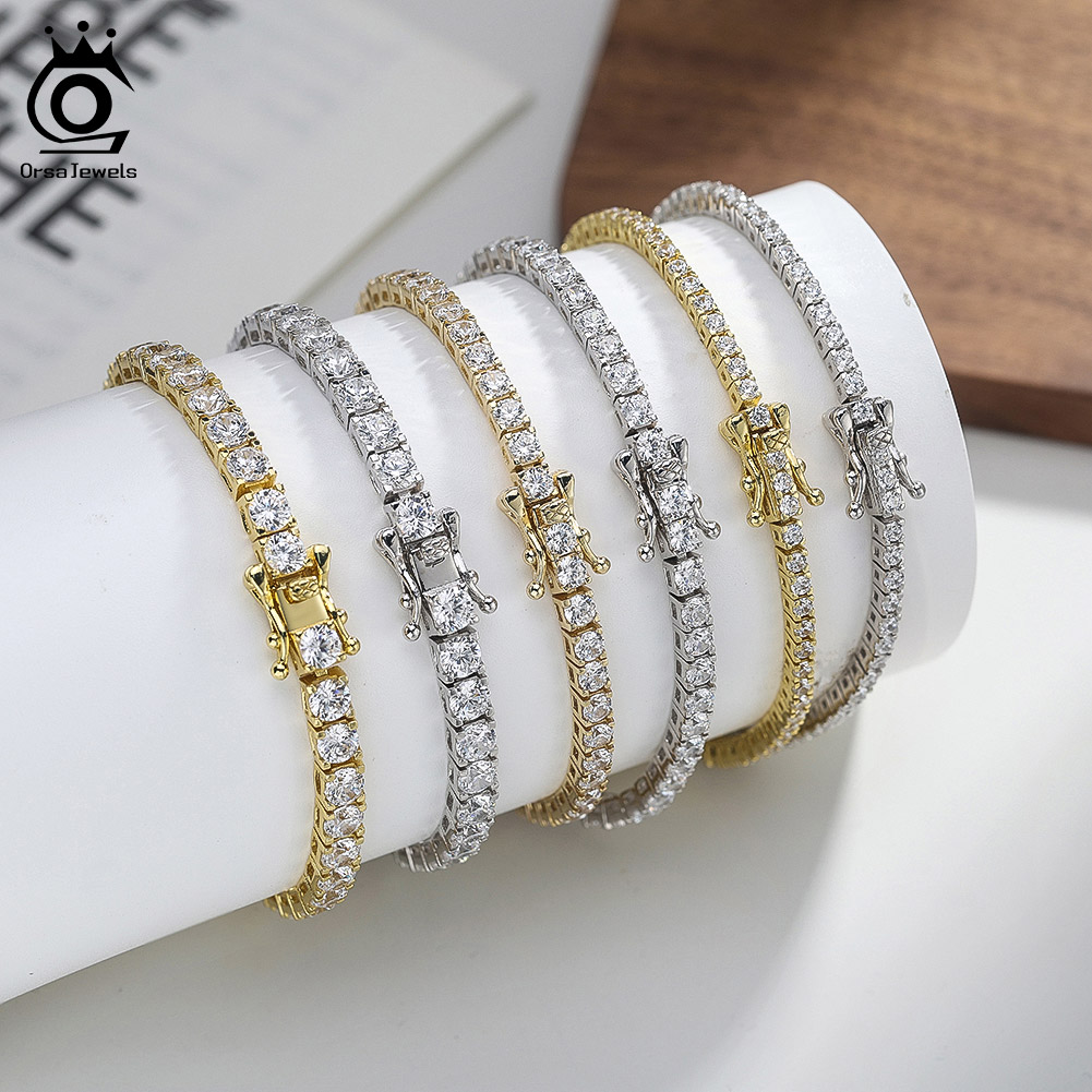 ORSA JEWELS 2mm 3mm 4mm 5A Cub - Tennis Bracelet Cubic 리뷰 및 가격