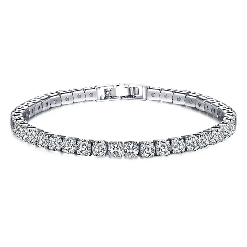 Hip hop 925 sterling silver cu - Tennis Bracelet Cubic 리뷰 및 가격
