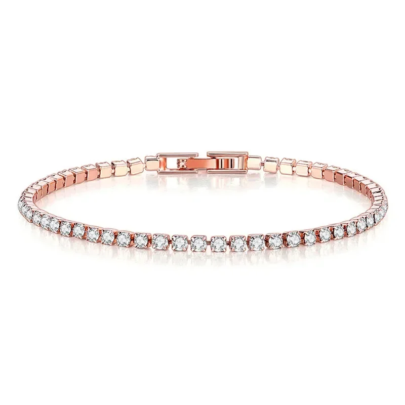 Hip hop 925 sterling silver cu - Tennis Bracelet Cubic 리뷰 및 가격