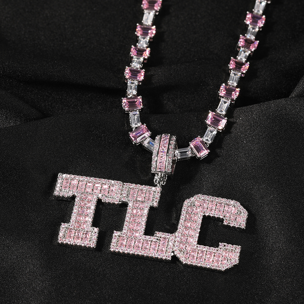 Uwin Pink Baguette Letters Cus - Tennis Bracelet Cubic 리뷰 및 가격