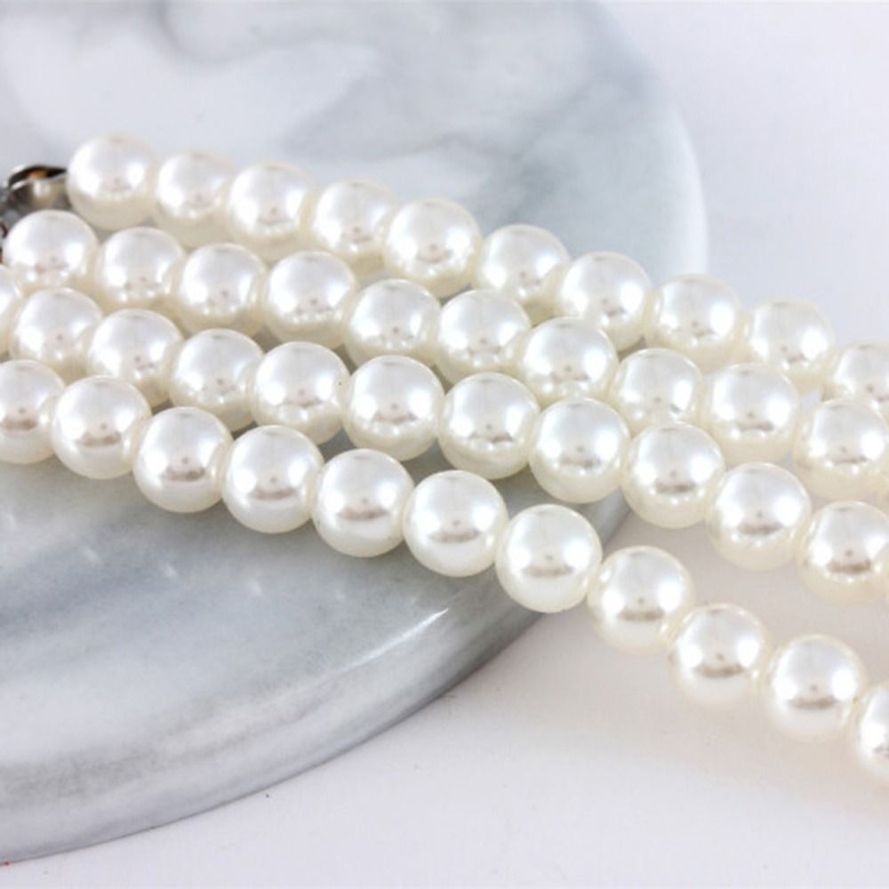 Rhinestone Four Rows Pearls Do - Crystal Choker Necklace 리뷰 및 가격