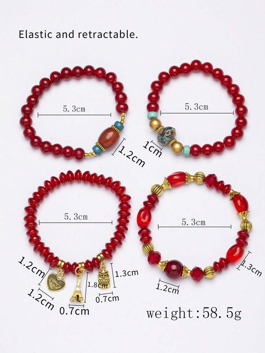 1 Set Of 4pcs Boho Style Decor - Jewelry & Watches Store 리뷰 및 가격