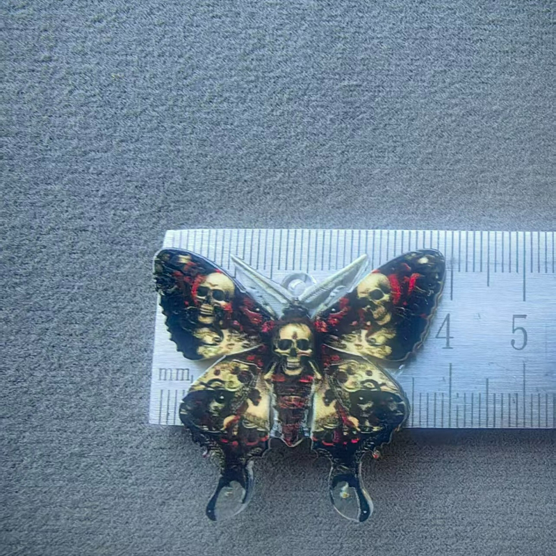 Gothic Dark Butterfly Acrylic  - Moon Star Earrings 리뷰 및 가격