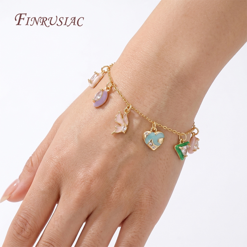 14K Gold Plated Enamel Charms  - Moon Star Earrings 리뷰 및 가격