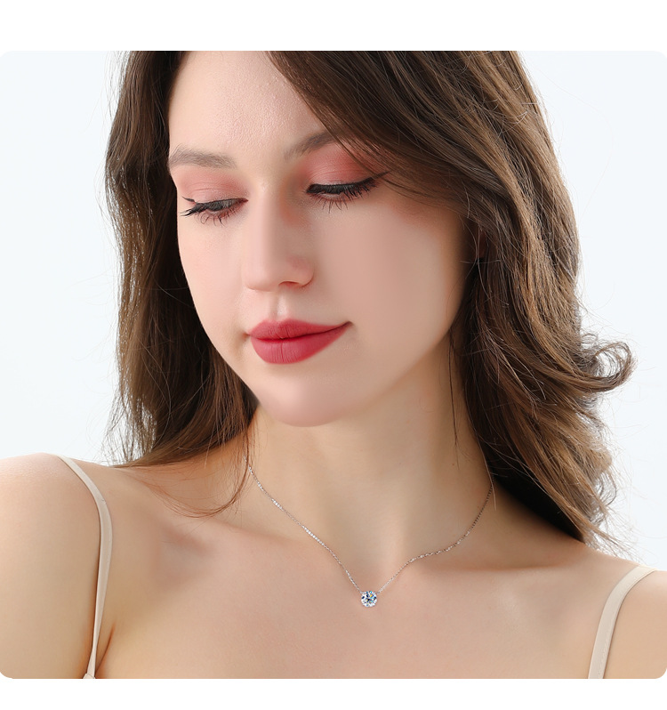 Mini 5mm/4mm D Moissanite 925  - Crystal Choker Necklace 리뷰 및 가격