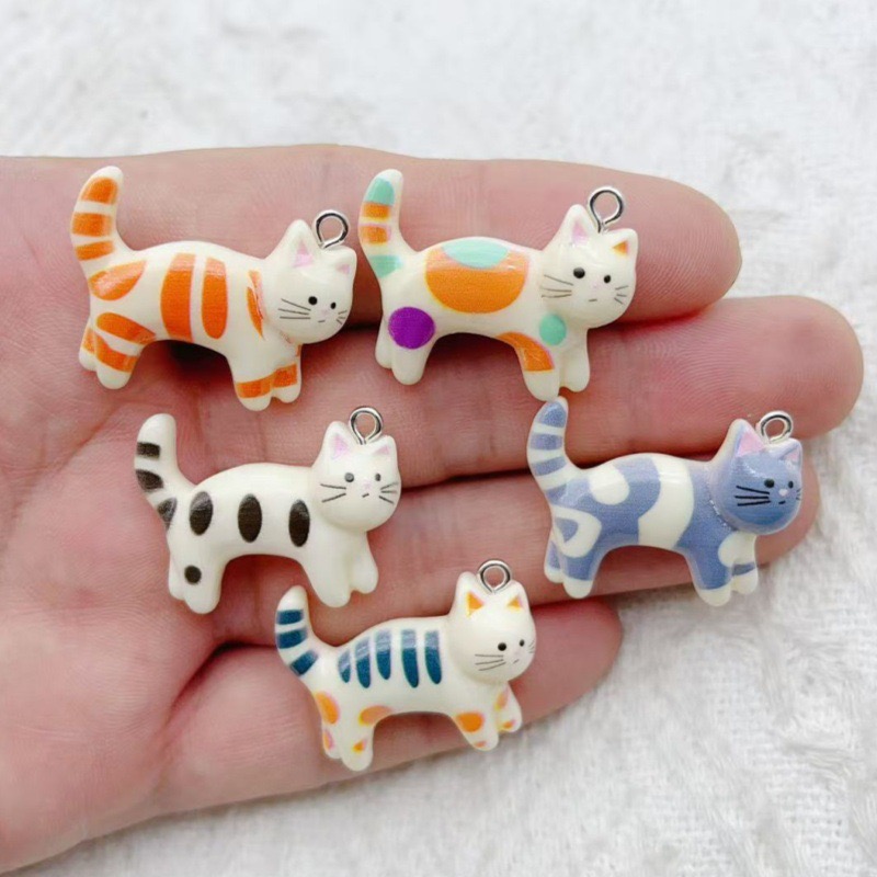 10pcs resin cartoon cat animal - Jewelry & Watches Store 리뷰 및 가격