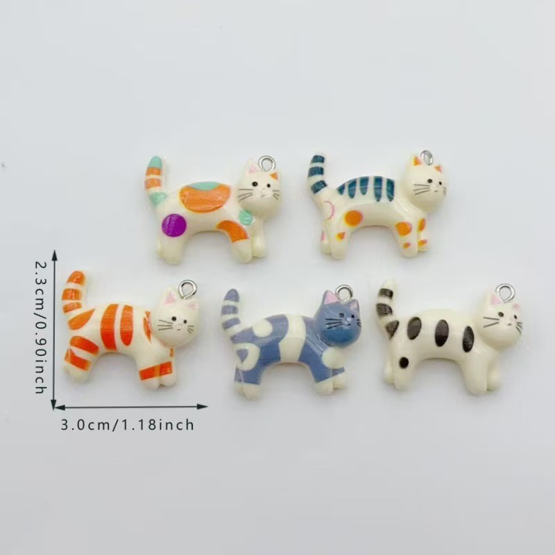 10pcs resin cartoon cat animal - Jewelry & Watches Store 리뷰 및 가격