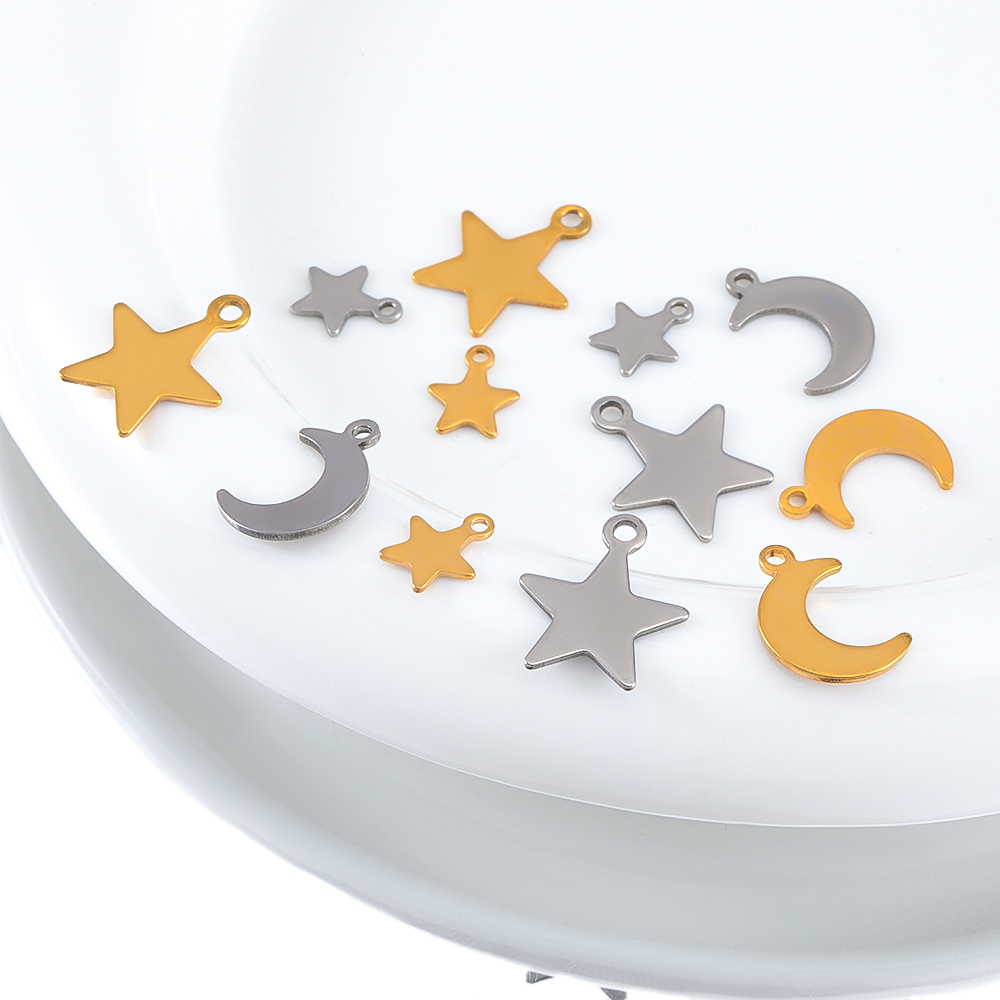 20pcs Stainless Steel Flat Sta - Moon Star Earrings 리뷰 및 가격