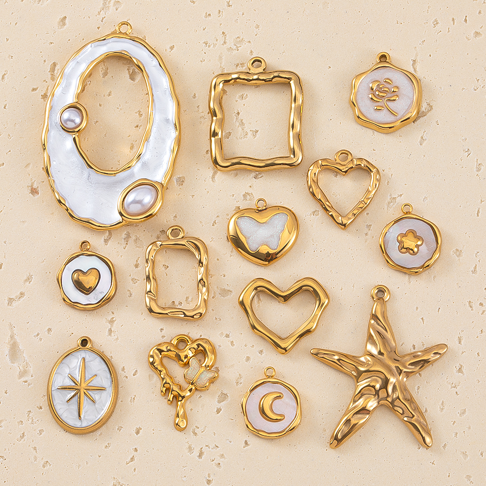2pcs White Enamel Stainless St - Moon Star Earrings 리뷰 및 가격