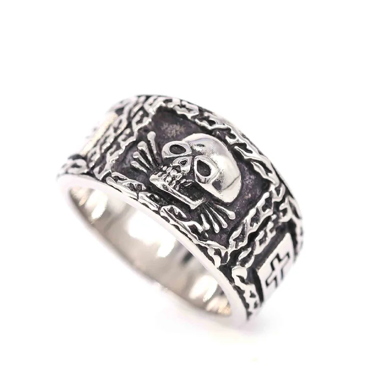 Vintage Stainless Steel Signet - Gothic Skull Ring 리뷰 및 가격