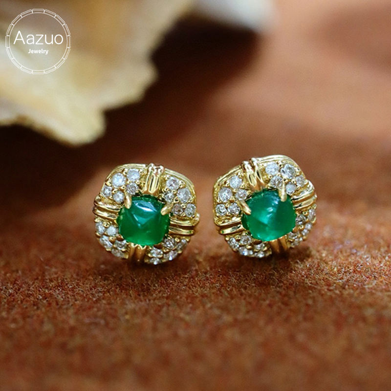 Aazuo Fine Jewelry 18K Yellow  - Diamond Stud Earrings 리뷰 및 가격