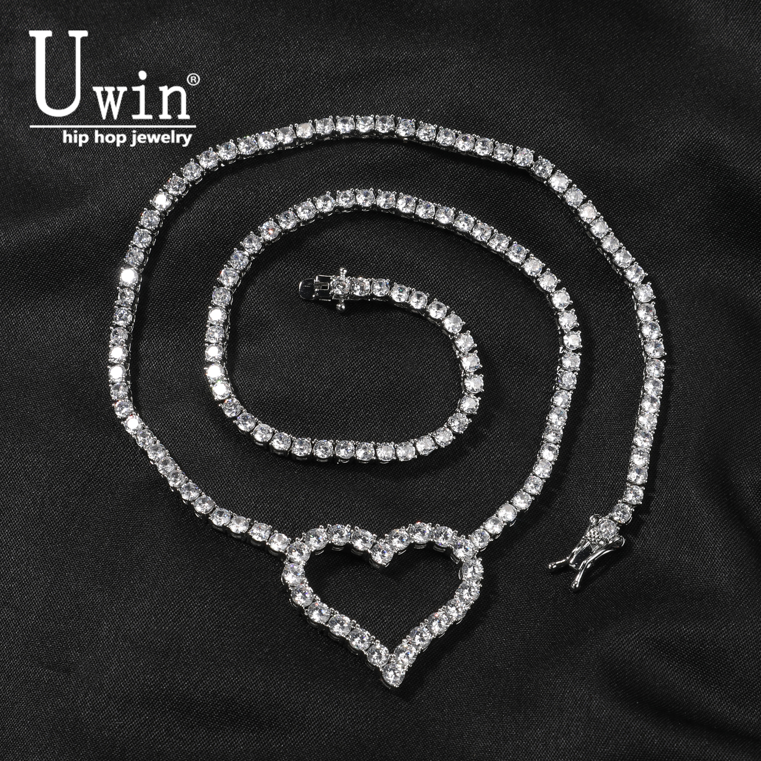 Uwin 3mm Tennis Chain With Lov - Tennis Bracelet Cubic 리뷰 및 가격