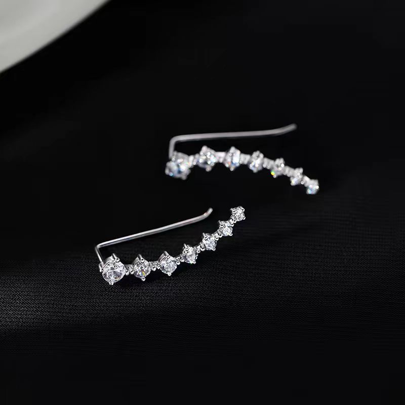 Super Sparkling Zircon Row Stu - Diamond Stud Earrings 리뷰 및 가격