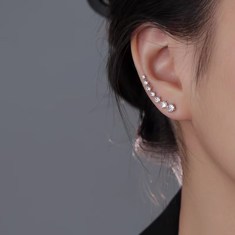 Super Sparkling Zircon Row Stu - Diamond Stud Earrings 리뷰 및 가격