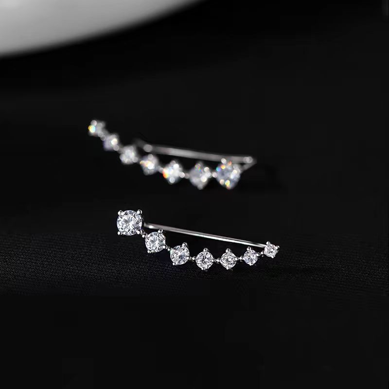 Super Sparkling Zircon Row Stu - Diamond Stud Earrings 리뷰 및 가격