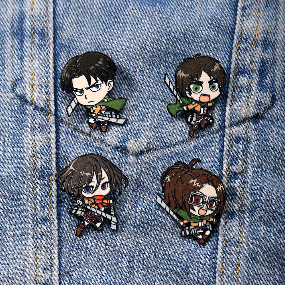 4pcs/set AttackonTitan Enamel  - Levi Jewelry & Watches Inc 리뷰 및 가격