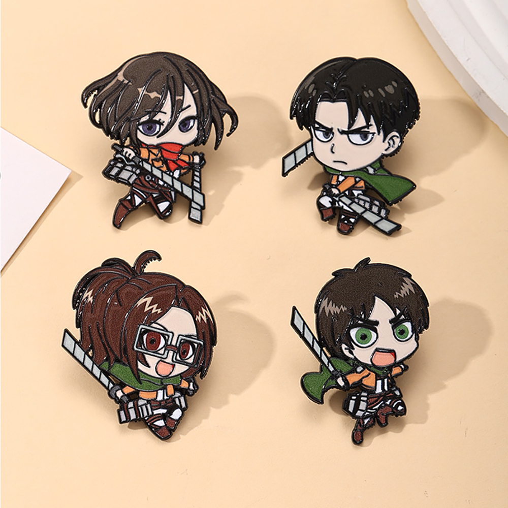 4pcs/set AttackonTitan Enamel  - Levi Jewelry & Watches Inc 리뷰 및 가격