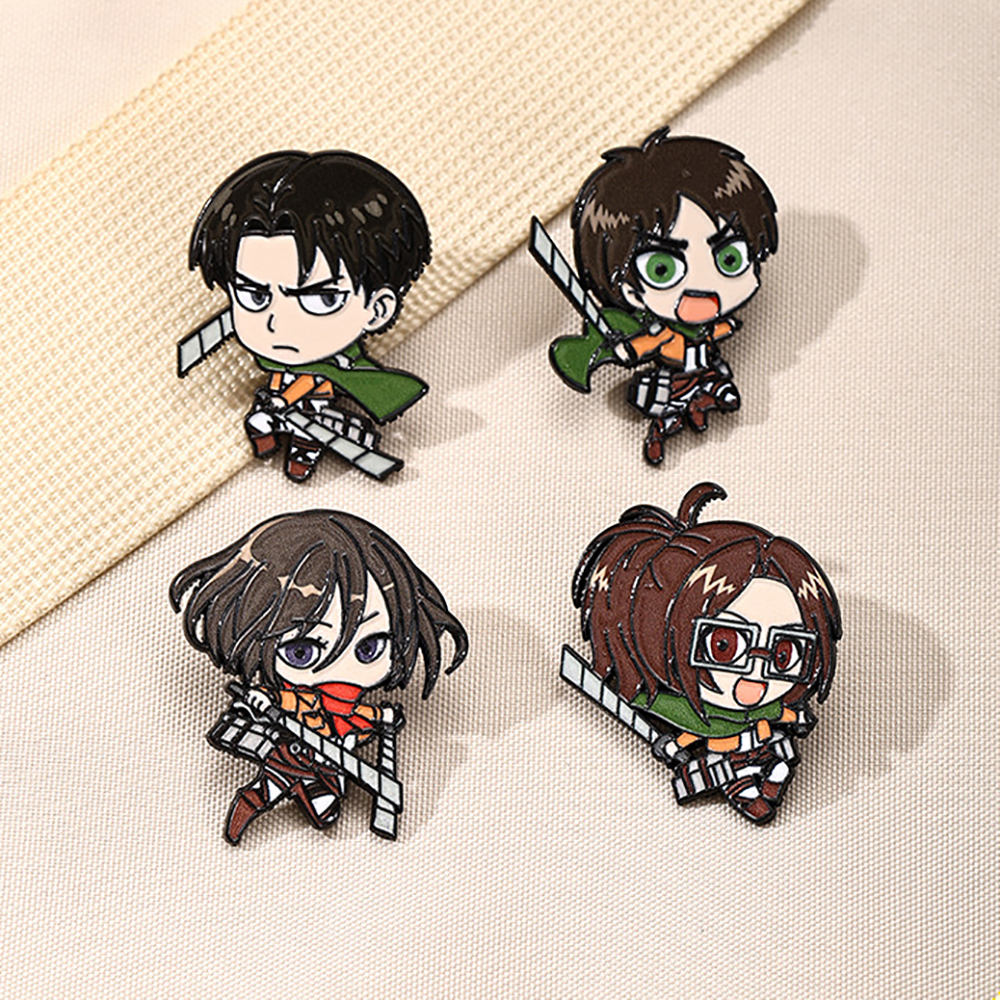 4pcs/set AttackonTitan Enamel  - Levi Jewelry & Watches Inc 리뷰 및 가격
