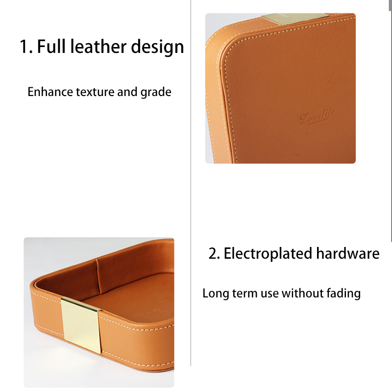Leather Desk Tray Desktop Stor - Jewelry Store For Watches 리뷰 및 가격