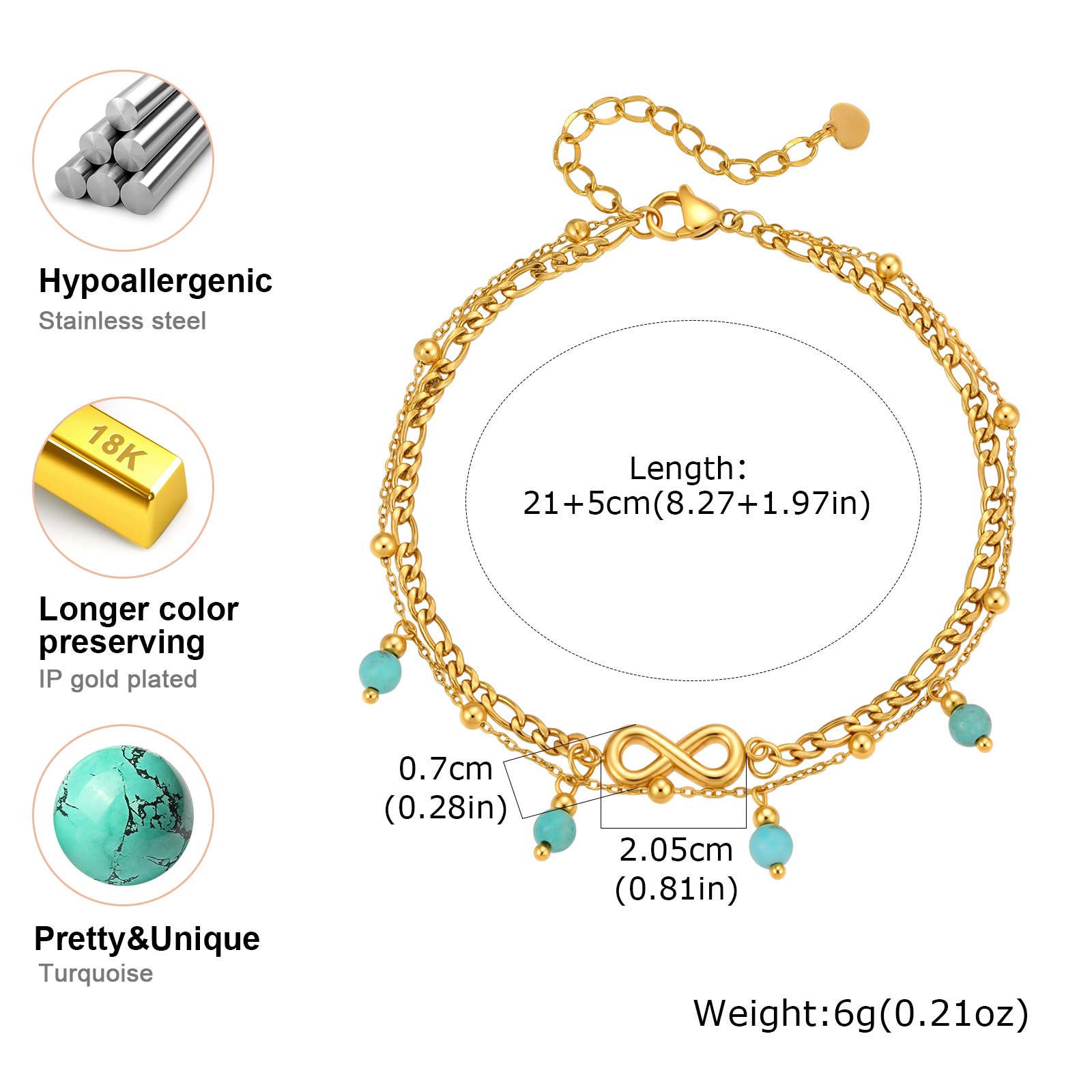 Vnox New Boho Double Layered I - Jc Jewelry & Watches Photos 리뷰 및 가격