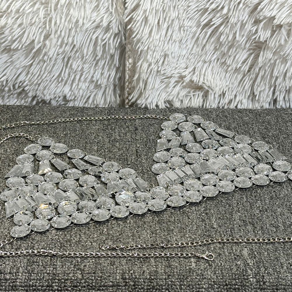 Luxury Full Rhinestone Mesh Ch - Crystal Choker Necklace 리뷰 및 가격