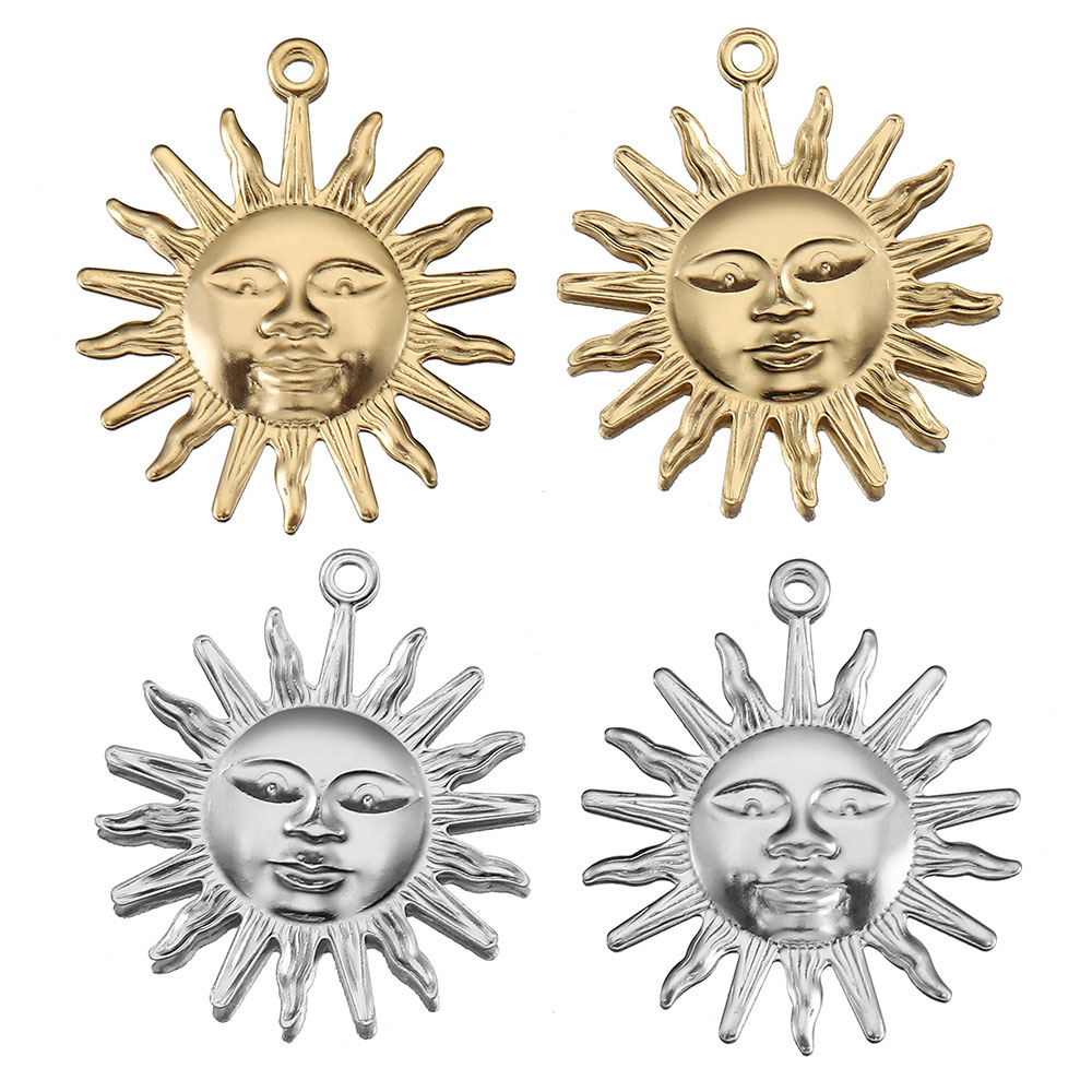 5pcs Stainless Steel Sun Penda - Moon Star Earrings 리뷰 및 가격