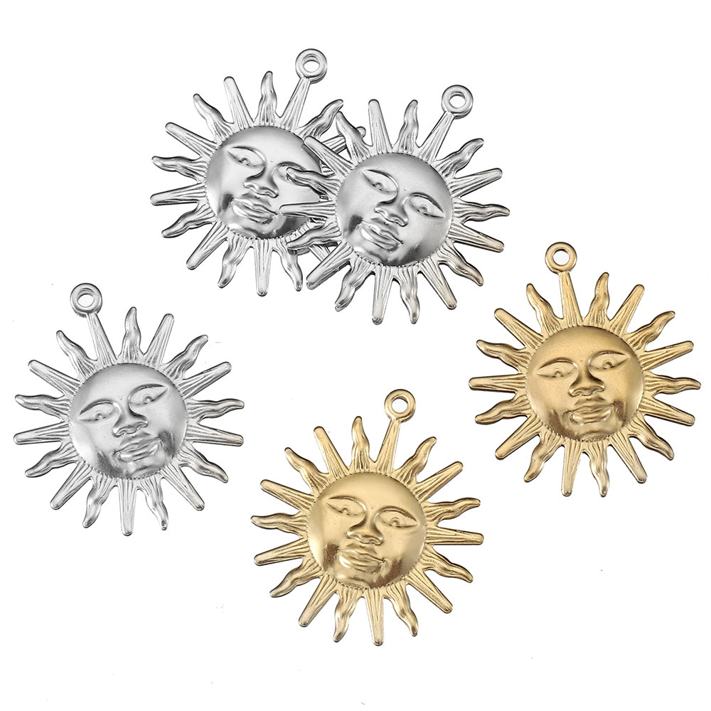 5pcs Stainless Steel Sun Penda - Moon Star Earrings 리뷰 및 가격