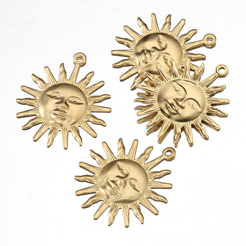 5pcs Stainless Steel Sun Penda - Moon Star Earrings 리뷰 및 가격