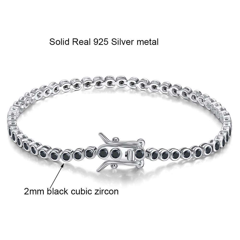 2mm Black Cubic Zirconia Tenni - Tennis Bracelet Cubic 리뷰 및 가격
