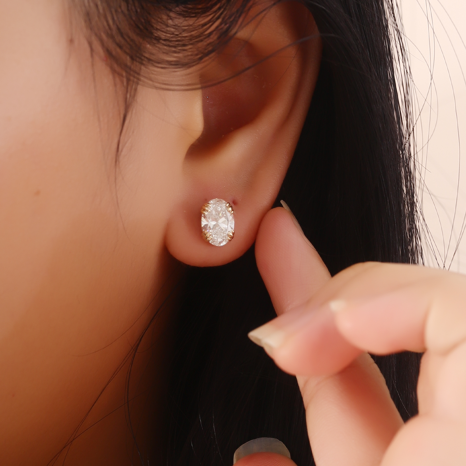 Provence Luxury Oval cut Earri - Diamond Stud Earrings 리뷰 및 가격