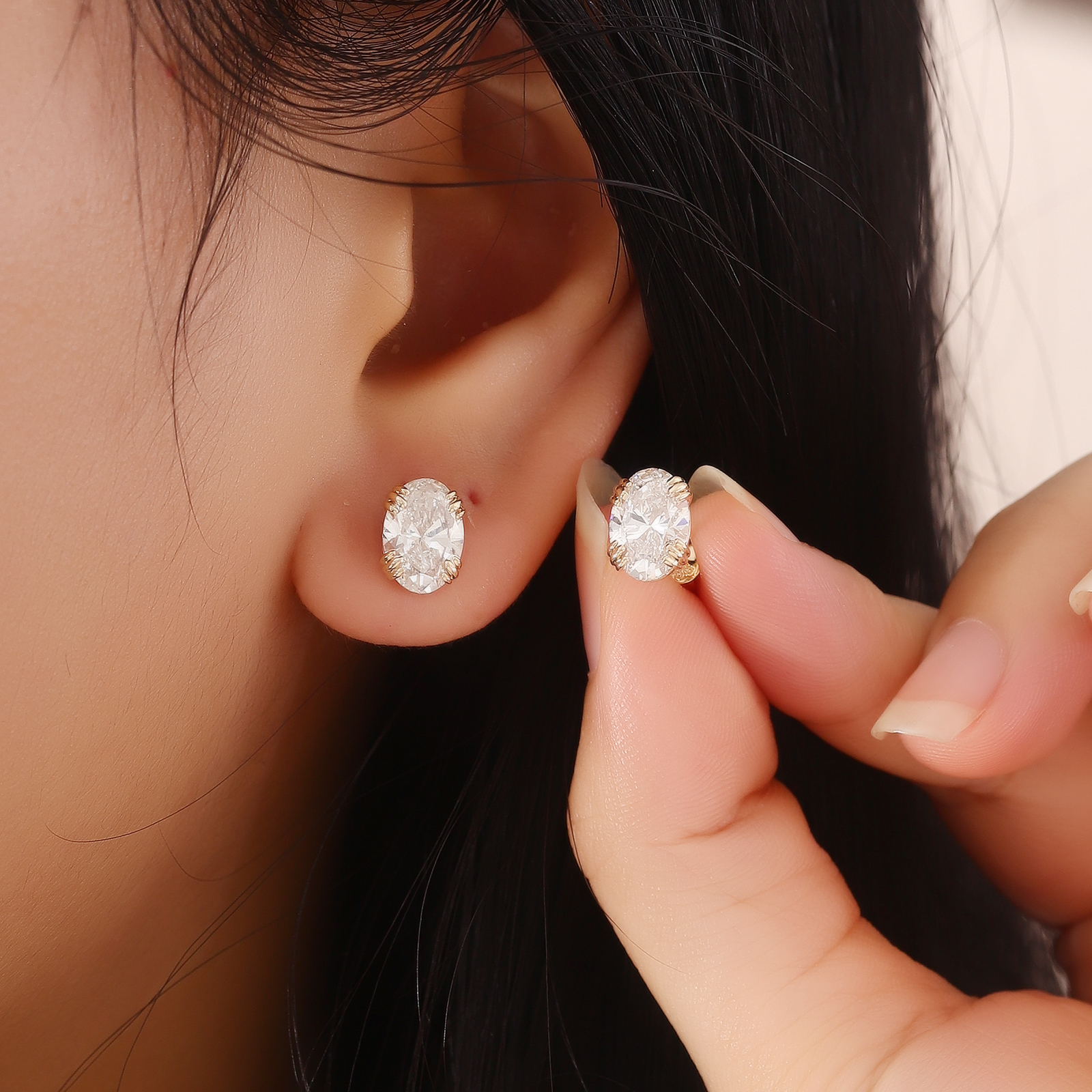 Provence Luxury Oval cut Earri - Diamond Stud Earrings 리뷰 및 가격