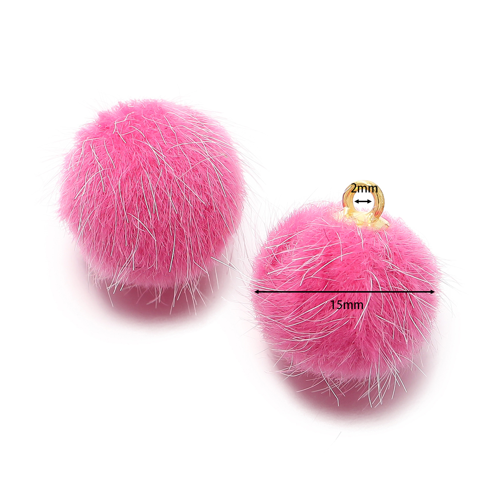 10pcs Plush Fur Covered Ball B - Moon Star Earrings 리뷰 및 가격