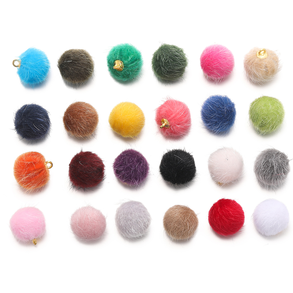 10pcs Plush Fur Covered Ball B - Moon Star Earrings 리뷰 및 가격