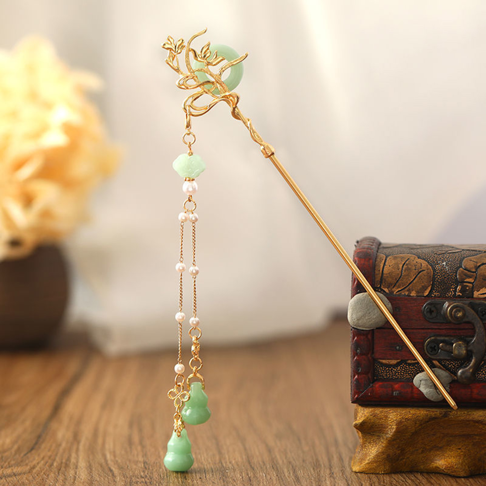 Chinese Style Glass Hairpin Fo - Shop Jewelry & Watches Near Me 리뷰 및 가격