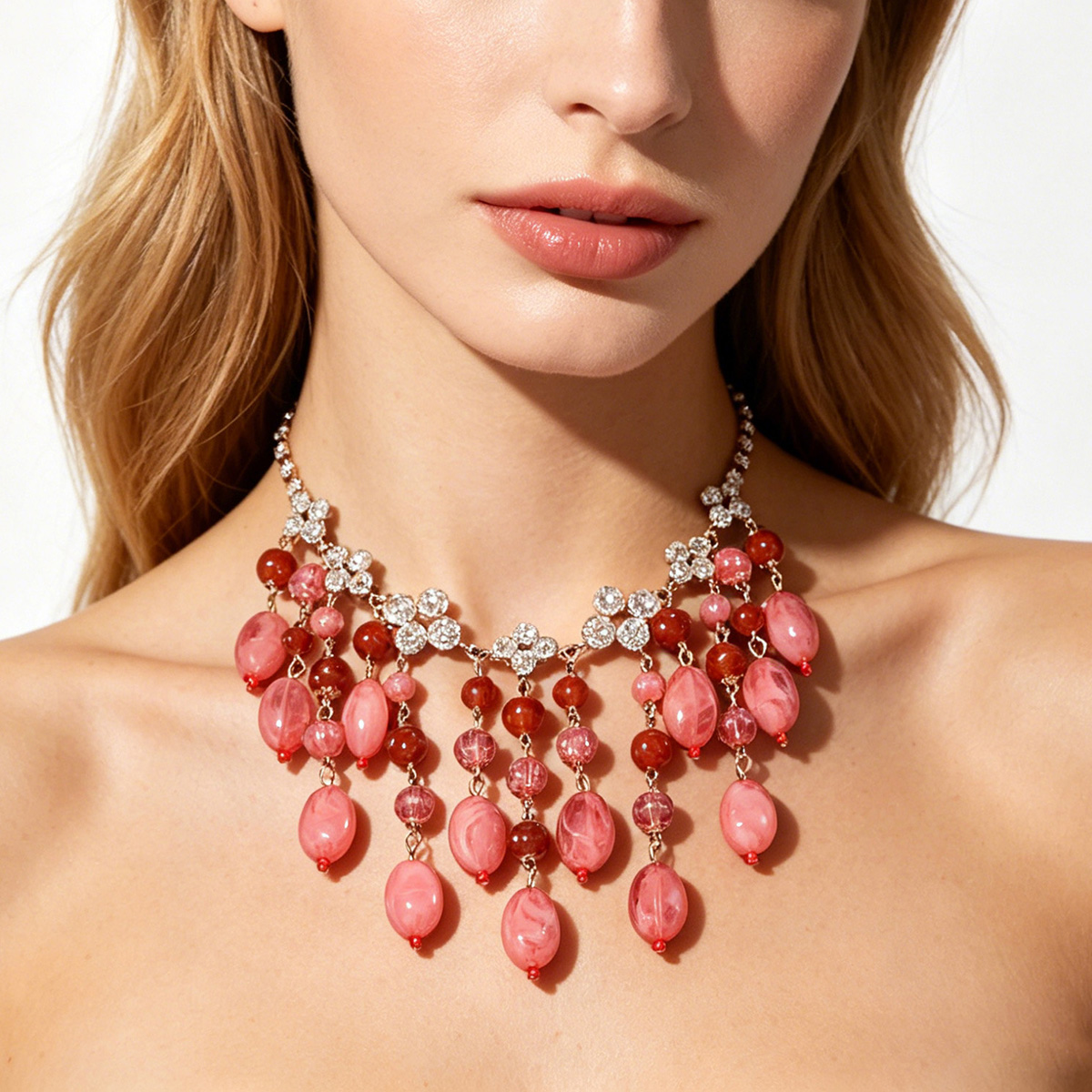 Trendy Pink Red Teardrop Beade - Jewelry & Watches Store 리뷰 및 가격